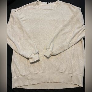 Aerie Cream Fleece Pullover
